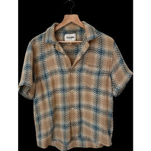 corridor Short-sleeve checked knit polo shirt